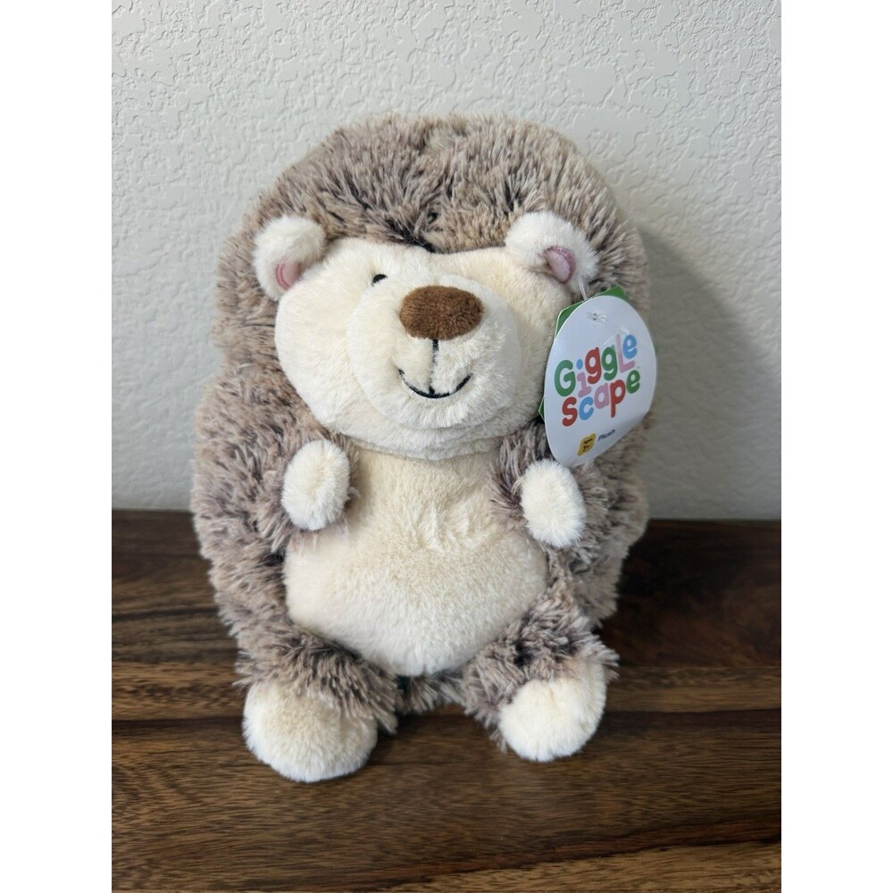 Giggle Scape HEDGEHOG Plush w/ Beanbag Bottom Flip to Hide 12" New w/ Tag Target